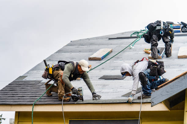 Professional Storm Damage Roof Repair technician working in Rancho Santa Fe, CA